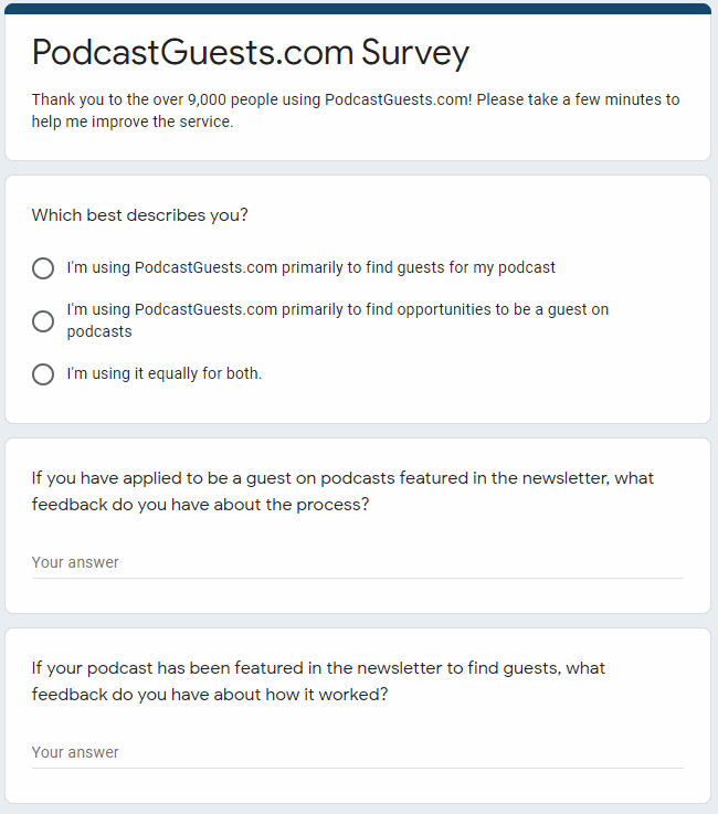 نظرسنجی PodcastGuests.com